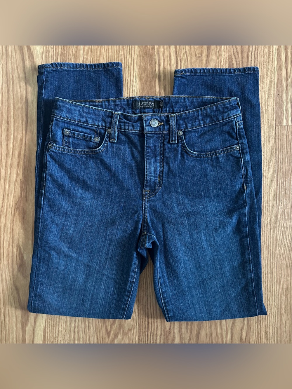 Ralph Lauren Straight-Leg Dark Blue Jeans